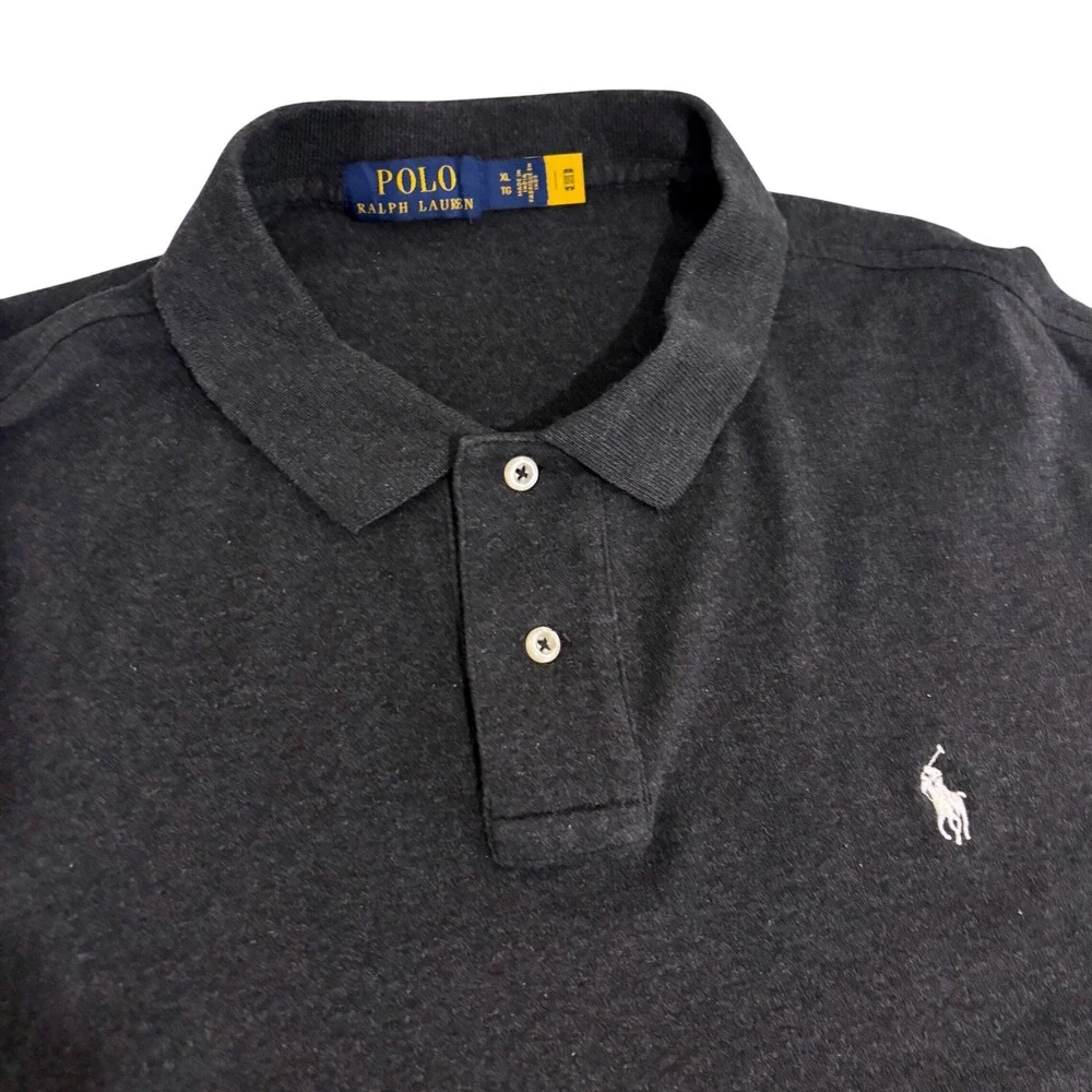 Polo Ralph Lauren Black Polo Shirt Mens XL Short Sleeve Soft Cotton Pony Logo